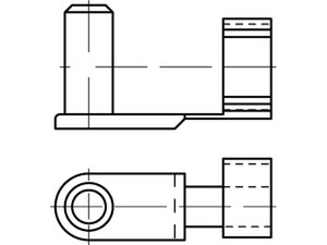 ART 88752 ES-Bolzen ES 6 x 24 Stahl gal Zn, f. Gabelköpfe gal Zn VE=S