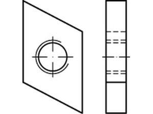 ART 88952 Hammerkopf Gewindeplatte Typ 38/17, M 12 , gal Zn gal Zn VE=S