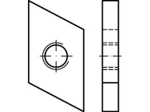 ART 88953 Hammerkopf Gewindeplatte Typ 50/40, M 16 , gal Zn gal Zn VE=S
