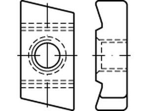 ART 88954 Hakenkopf Gewindeplatte Typ 40/22, M 8 , gal Zn gal Zn VE=S