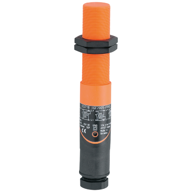 IG5718: Induktiver Sensor; M18 x 1 / L = 110 mm; Schaltabstand 5 mm bündig einba