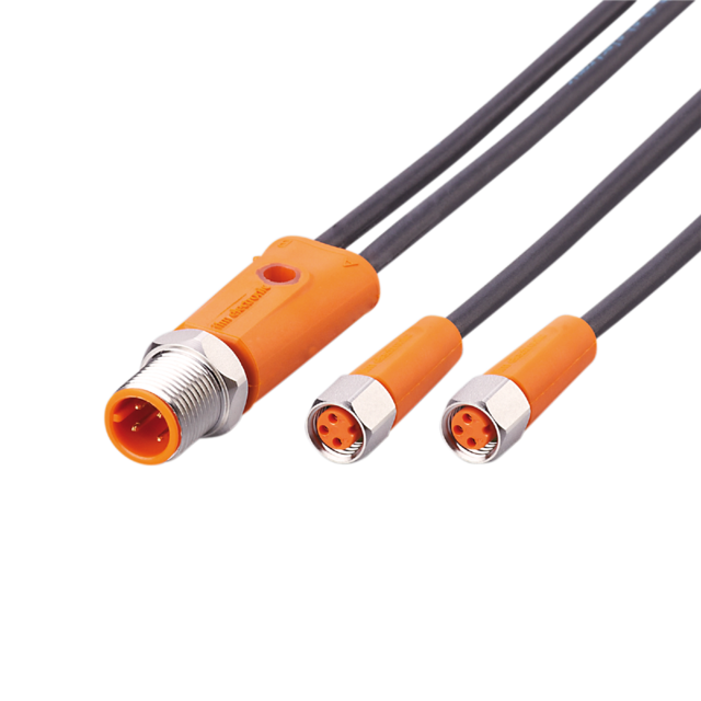 EVM064: Y-Verbindungskabel; Betriebsspannung < 50 V AC; 2; 0,12 m; PUR; IP 65; I