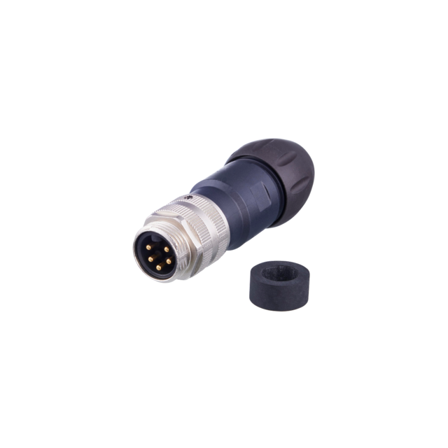 E12776: Konfektionierbarer Stecker; Betriebsspannung < 400 V AC; IP 67; Vergolde