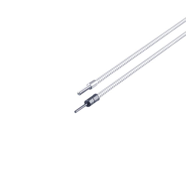 E21353: Einweglichtschranke; Tastkopfdurchmesser 3 mm; Gesamtlänge 600 mm; Umgeb