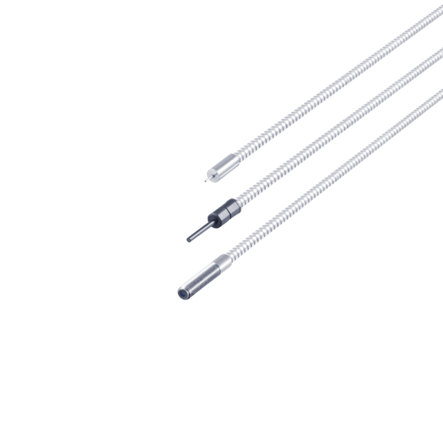 E21355: Einweglichtschranke; Tastkopfdurchmesser 1 mm; Gesamtlänge 600 mm; Umgeb