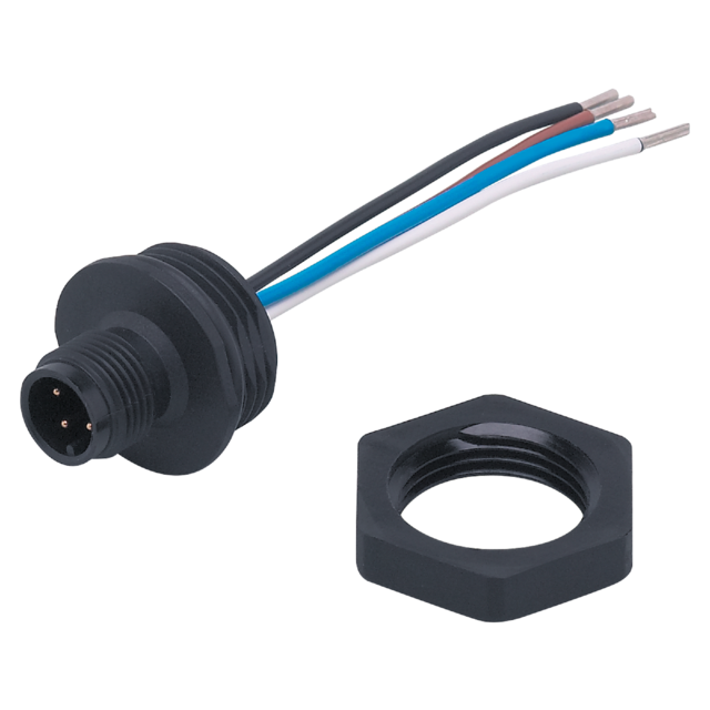 E7006S: Einbaustecker; 0,07 m; PVC; Gehäusewerkstoffe PA; IP 67