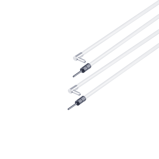 E21356: Einweglichtschranke; Tastkopfdurchmesser 3 mm; Gesamtlänge 600 mm; Umgeb