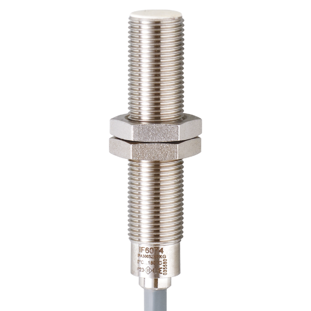 IF6074: Induktiver Sensor; M12 x 1 / L = 56 mm; Schaltabstand 3 mm bündig einbau