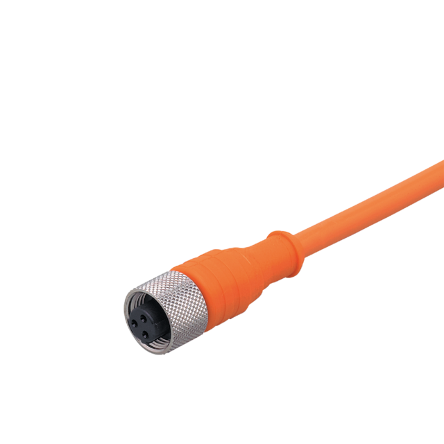 E10868: Anschlusskabel mit Buchse; Betriebsspannung < 250 V AC; 5 m; PVC; IP 67