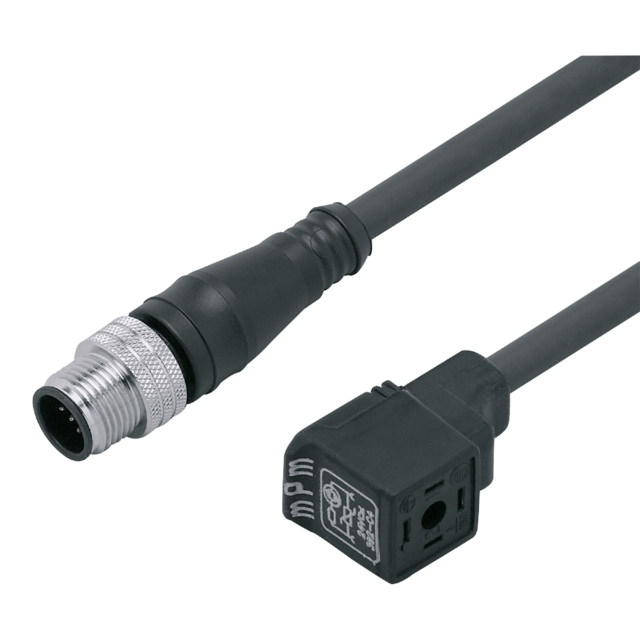 E11439: Verbindungskabel; Betriebsspannung < 24 V AC; 2 m; PUR; IP 67; Silikonfr