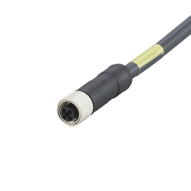 E12494: Anschlusskabel mit Buchse; Powerkabel, T-codiert; 0,5 m; PUR; Gehäusewer