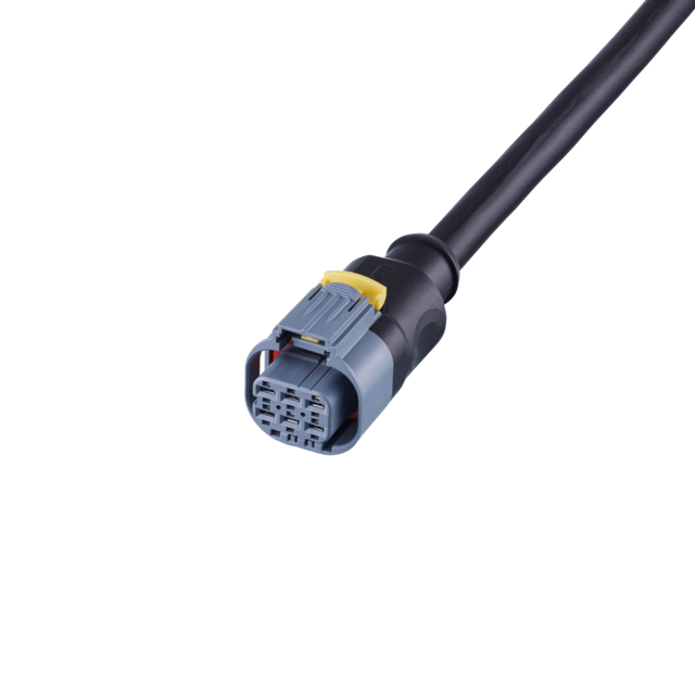 E12837: Anschlusskabel mit AMP-Steckverbindung; 10 m; PUR; IP 65; IP 67; (Gegen