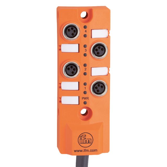 EBC052: Zentralverteiler; M8; 4; PNP; 10 m; PUR; Gehäusewerkstoffe Gehäuse: PBT-
