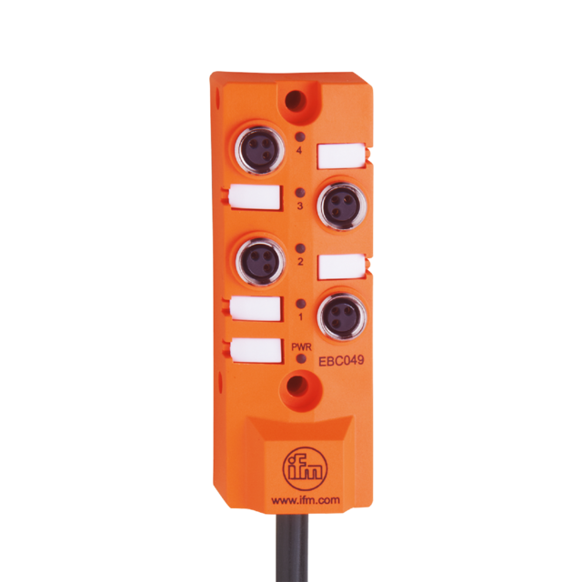 EBC059: Zentralverteiler; M8; 4; NPN; 10 m; PUR; Gehäusewerkstoffe Gehäuse: PBT-