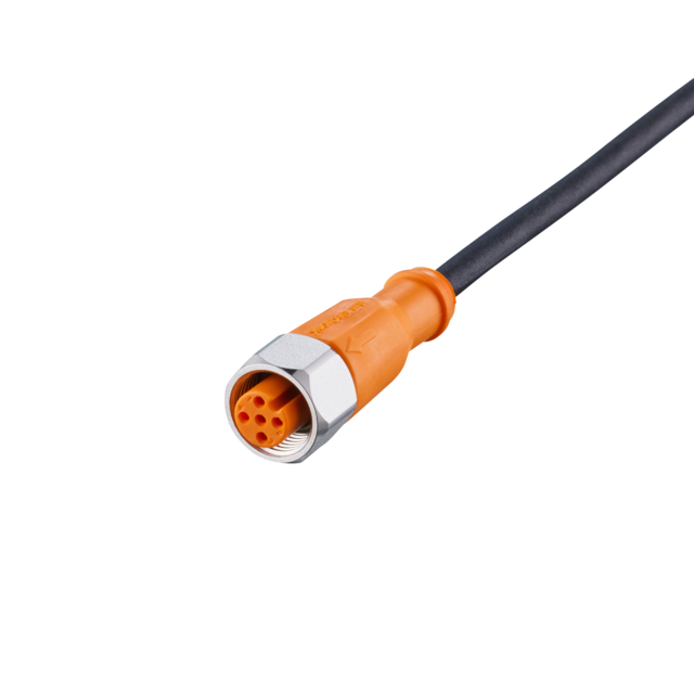 EVM036: Anschlusskabel mit Buchse; Betriebsspannung < 60 V AC; 2 m; PUR; IP 65;