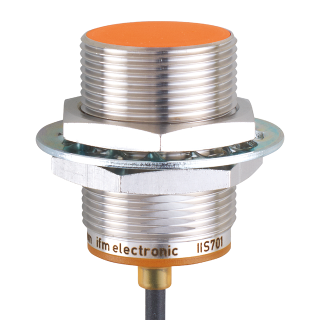 IIS705: Induktiver Sensor; M30 x 1,5 / L = 45 mm; Schaltabstand 15 mm bündig ein