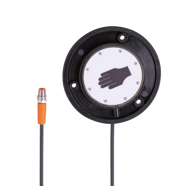 KT5014: Kapazitiver Handsensor; Ø 97 / L = 11 mm; Schließer; DC; PNP; 0,3 m PUR-
