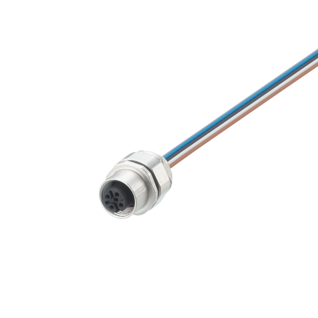 E12408: Einbaubuchse; Betriebsspannung < 125 V AC; 0,5 m; PVC; Gehäusewerkstoffe
