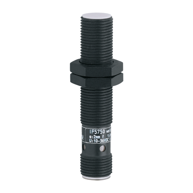 IF5750: Induktiver Sensor; M12 x 1 / L = 60 mm; Schaltabstand 2 mm bündig einbau