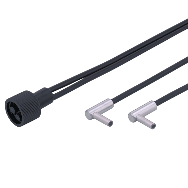 E20062: Einweglichtschranke; Tastkopfdurchmesser 3 mm; Gesamtlänge 600 mm; Umgeb