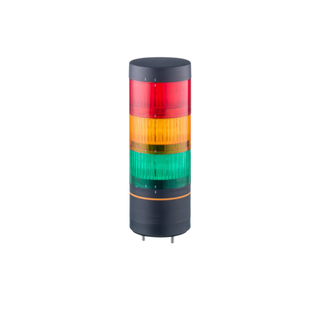 DV3320: 3-Segment-Signalleuchte; Ø 70 / L = 193 mm; Status: 1 x LED rot / gelb /