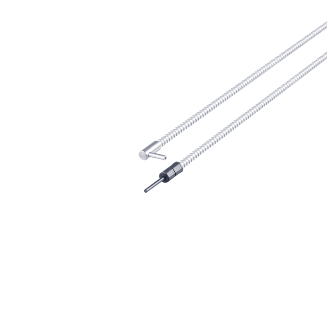 E21346: Einweglichtschranke; Tastkopfdurchmesser 3 mm; Gesamtlänge 600 mm; Umgeb
