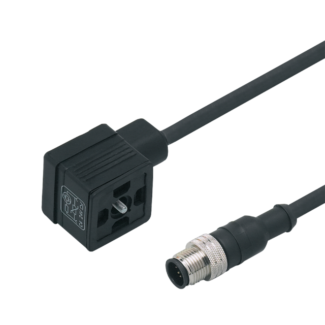 E11416: Verbindungskabel; Betriebsspannung < 24 V AC; 0,3 m; PUR; Gehäusewerksto