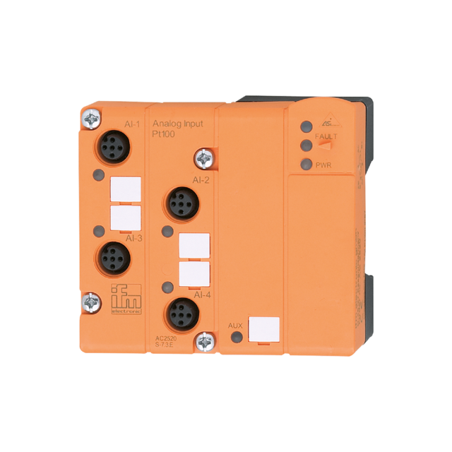 AC2520: AS-i Eingangsmodul; 83 x 90 x 44 mm; ClassicL90 4AI(Pt100) M12 IP67; Ste