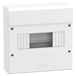 Schneider Electric 10208 – Micro Pragma Aufputzgehäuse, 8 TE, IP40, mit DIN-Gerätetrag…