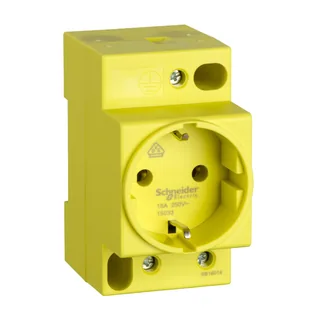 Schneider Electric 15033 – Steckdose iPC, 2P+E, 16A, 250VAC, Ausführung gelb, VDE 0620