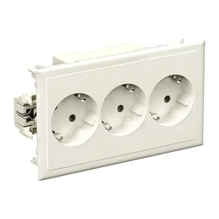 Schneider Electric 5940311 – 3-fach Steckdose ohne Schriftfeld WCD 3-v Typ: CYP-PS RAL10…