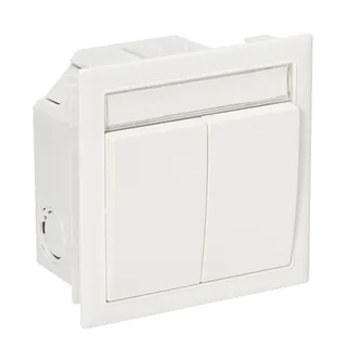 Schneider Electric 5980032 – Ausschalter 2-pol. inkl Einbaudose weiß RAL9016 Typ:CYB-PB-…