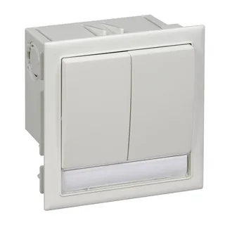 Schneider Electric 5980072 – Schalter 2-fach, inkl. Einbaudose Wippe RAL9016 weiß Typ:CY…