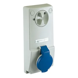 Anbausteckdose verriegelt, 16A, 3p+N+E, 200-250 V AC, IP44