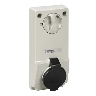 Anbausteckdose verriegelt, 16A, 3p+E, 480-500 V AC, IP44