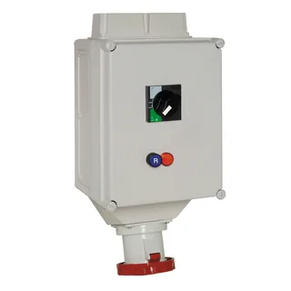 Schneider Electric 82495 – Wandsteckdose verrieg. m. LS-Schalter , 125A, 3p+N+E, 380-4…