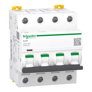 Leitungsschutzschalter iC60L, 4P, 40A, B-Charakteristik, 20kA