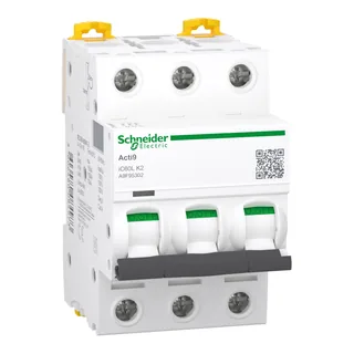 Leitungsschutzschalter iC60L, 3P, 2A, K-Charakteristik, 100kA