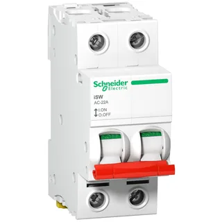 Lasttrennschalter iSW, 2P, 63A, 415V AC, Knebel rot