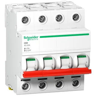 Lasttrennschalter iSW, 4P, 40A, 415V AC, Knebel rot