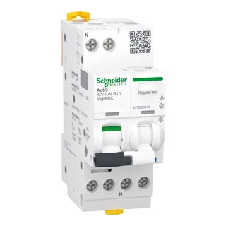 Schneider Electric A9TDE3610 – Acti9 iCV40N VigiARC, AFDD + FI/LS, 1P+N, 10A, B-Char., 30m…