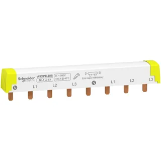 Schneider Electric A9XPH408 – Phasenschiene Steg, ablängbar, 3P+N, 8 TE, 100A