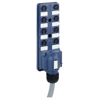 Schneider Electric ABE9C1280L10 – Passive Verteilerbox IP67, Kabel 10m, mit 8-Kanal-M12-Verbi…