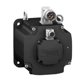 Servomotor, Lexium BMH, 190mm, 48Nm, glatte Welle IP65, Multiturn 128P/U, M40+M23 abgewinkelt, Bremse