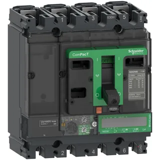 Kompaktleistungsschalter ComPacT NSX100B, 25kA/415 VAC, MicroLogic 7.2 E Vigi 40 A, 4P4D