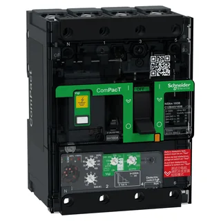 Kompaktleistungsschalter mit Differenzstromschutz ComPacT NSXm mit MicroLogic 4.1 VIGI 160A 4P 25kA/415V Sammelschiene