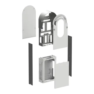 Metallic-Kit für EVlink Pro AC Bodenmontage, 1 Ladepunkt, IK10, C4M