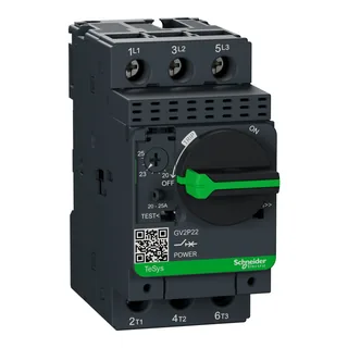 Schneider Electric GV2P22 – Motorschutzschalter, 3p, 20-25A, Drehantrieb, Schraubanschl…