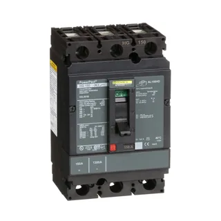 Schneider Electric HGL36150 – Kompaktleistungsschalter PowerPacT H, TMD 150A, 3P, 18kA/60…