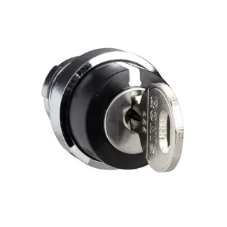 Schneider Electric KAXZ1S142 – Betätigungselement m. Frontring Ø 28,5mm, Metall, Schlüssel…